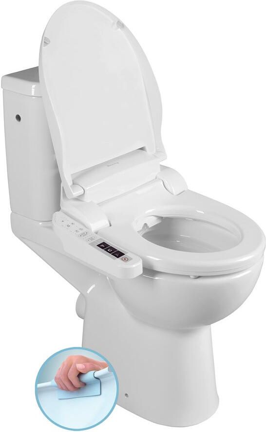 Sapho Verhoogd Toilet Elektrisch Bidet Handicap P-Trap Wit