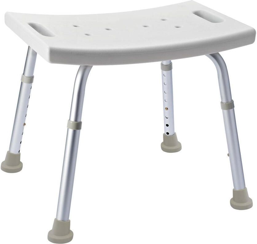 Ridder badkamerkruk 29.5x49x52cm hoogte verstelbaar inklapbaar Aluminium 73.1225