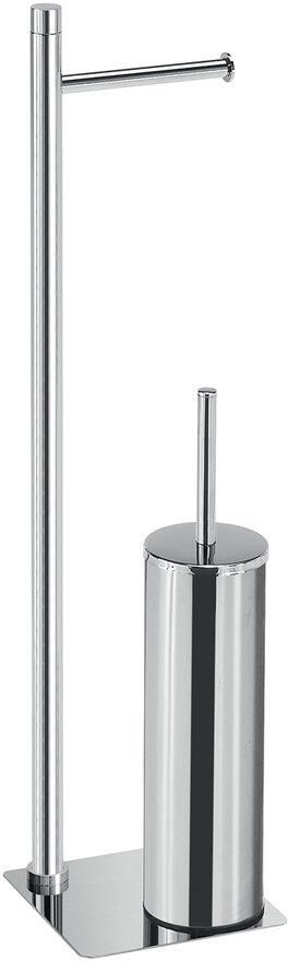 Sapho Vrijstaand Closetrol- en Borstelhouder Trilly Chroom