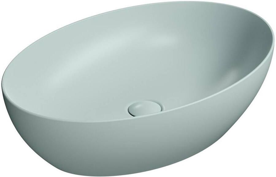 Sapho Waskom Pura Ovaal 60x42x16 cm Keramiek Mat Aqua Groen