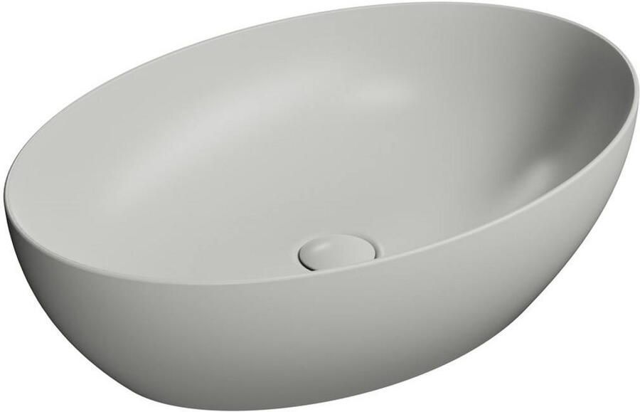 Sapho Waskom Pura Ovaal 60x42x16 cm Keramiek Mat Grijs