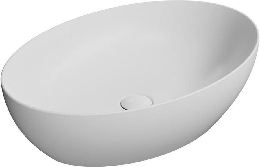 Sapho Waskom Pura Ovaal 60x42x16 cm Keramiek Mat Wit