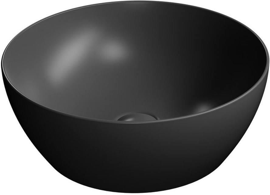 Sapho Waskom Pura Rond 42x16 cm Keramiek Mat Zwart