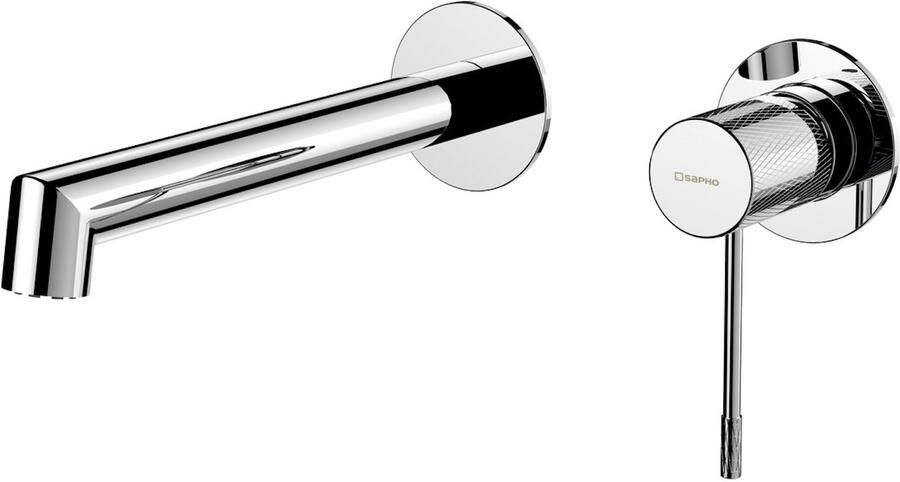 Sapho Wastafel Mengkraan 2-gats Hangend Hoog Solaris Chroom