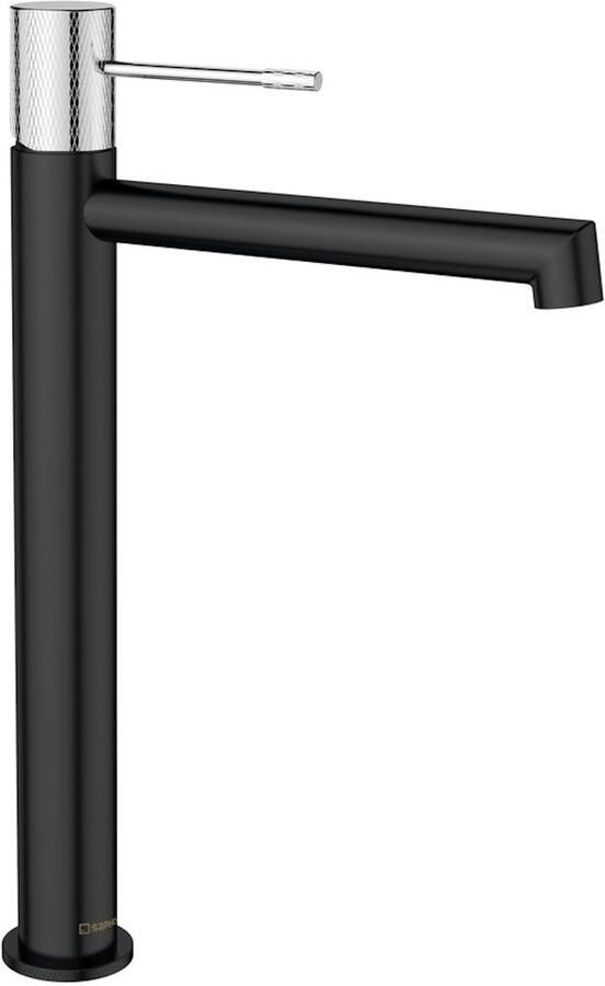 Sapho Wastafel Mengkraan Hoog Solaris Mat Zwart Chroom