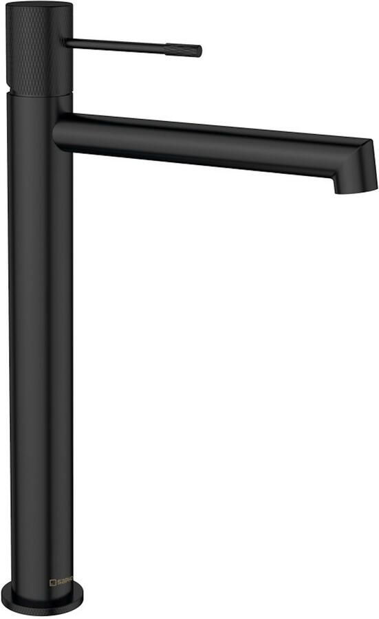 Sapho Solaris hoge wastafelmengkraan zonder waste mat zwart