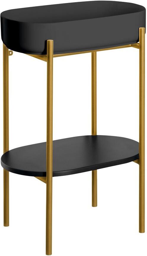 Sapho Wastafel met Onderplank Puno 55x86x36 cm Mat Goud