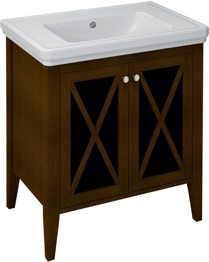 Sapho Wastafelmeubel Cross Mahonie Hout 70x81x47 cm