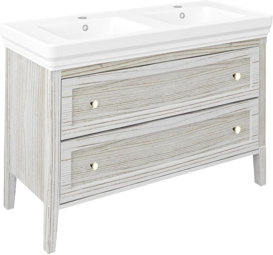 Sapho CROSS Badkamermeubel 116x77 5x49 4cm 2 laden oud wit