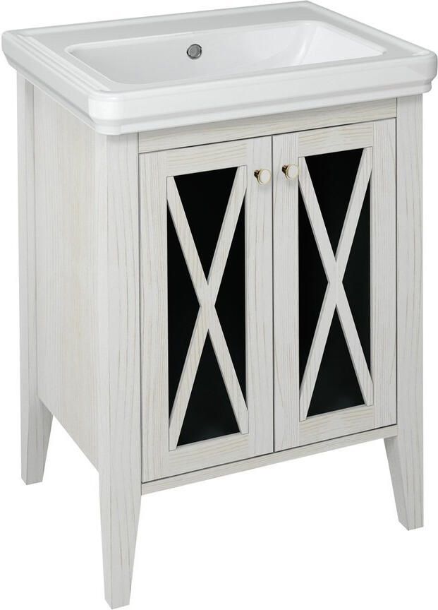Sapho Wastafelmeubel Cross Wit Hout 55x81x43 cm