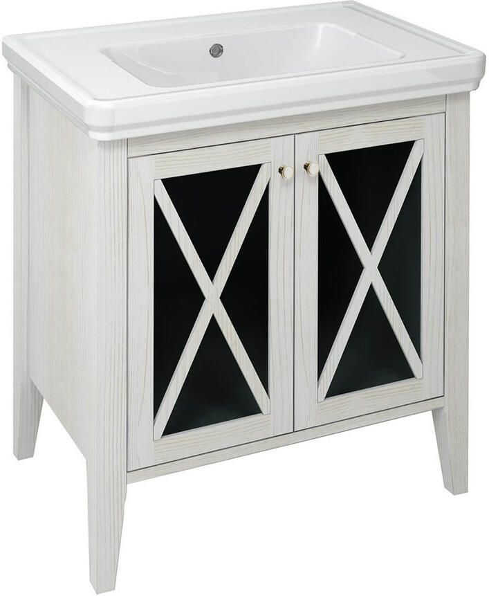 Sapho Wastafelmeubel Cross Wit Hout 70x81x47 cm
