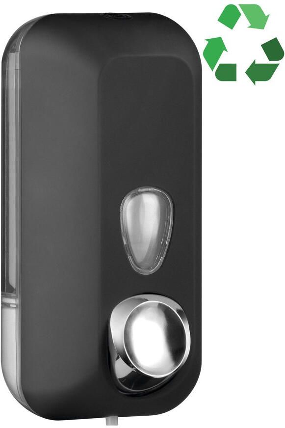 Sapho Zeepdispenser ECOLORED 550 ml 10 2x21 6x9 cm ABS Soft Touch Mat Zwart Wandmontage