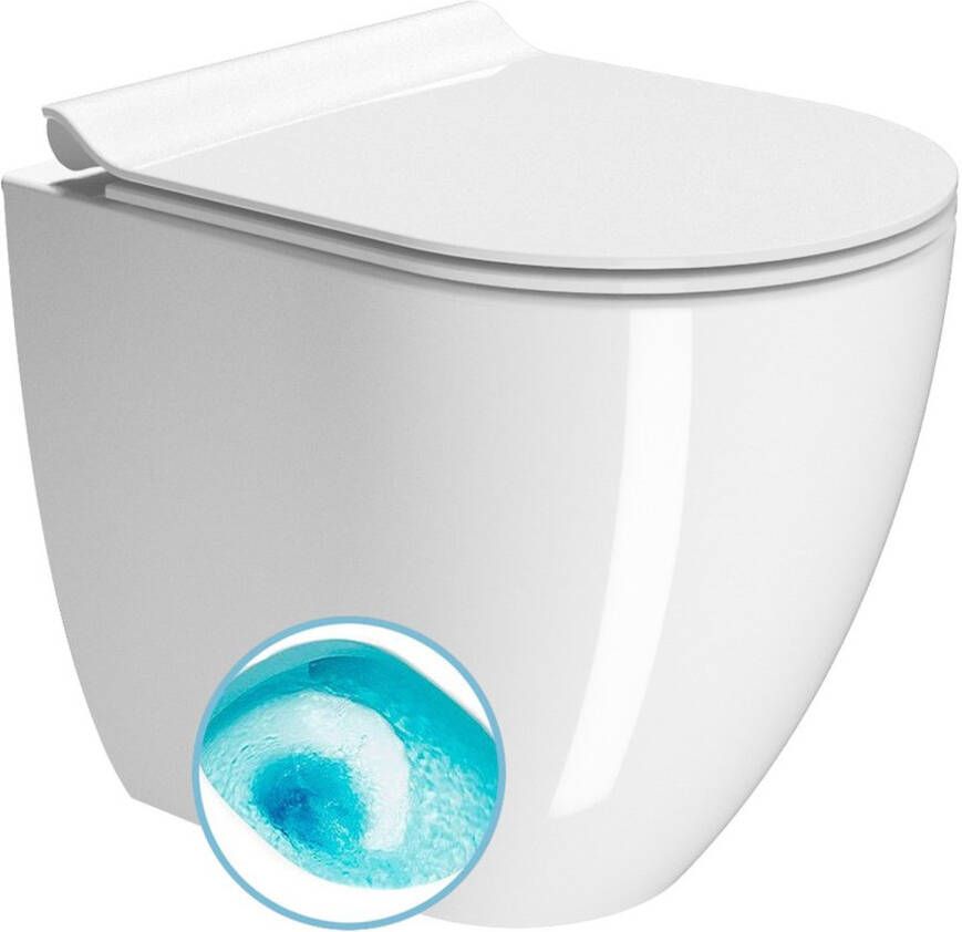 Sapho Toilet Closet Swirlflush S-Trap P-Trap Incl. Montage Kit Pura 36x50 Wit ExtraGlaze