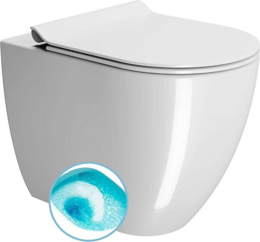 Sapho Toilet Closet Swirlflush S-Trap P-Trap Pura 36x55 Wit ExtraGlaze