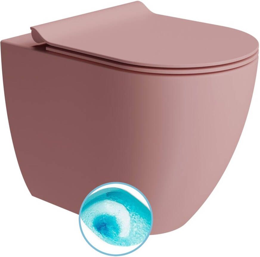 Sapho Toilet Swirlflush Pura 36x55 cm Roze
