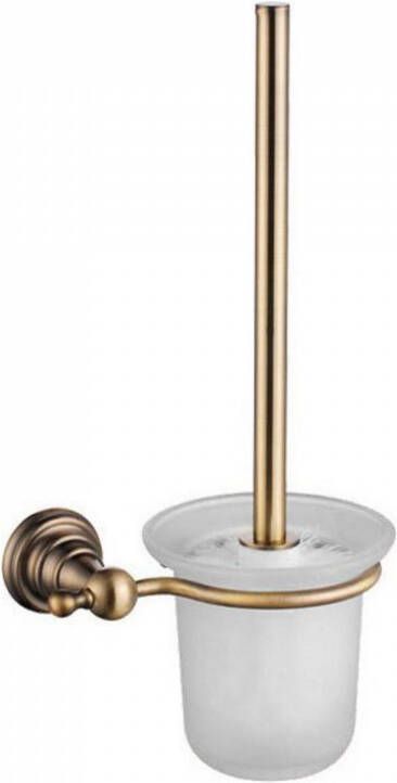 Sapho Toiletborstelhouder Diamond Hangend 17.2x35.1 cm Brons Melkglas