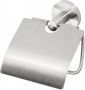 Sapho Toiletrolhouder X-Steel 13.5x16 cm met Klep Geborsteld RVS - Thumbnail 1