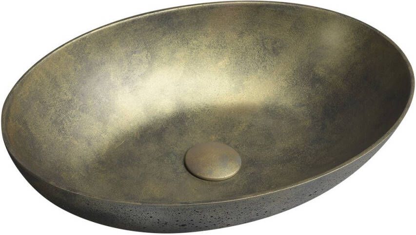 Sapho Vrijstaand Waskom Formigo 60x40 cm Goud