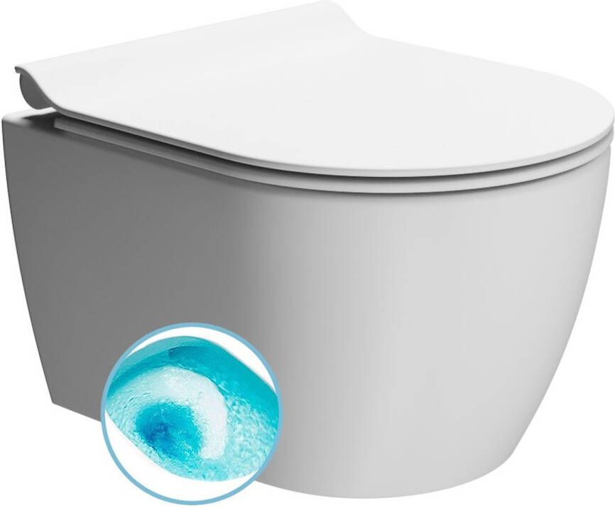 Sapho Wand Toilet Swirlflush Pura 35x46 cm Mat Wit