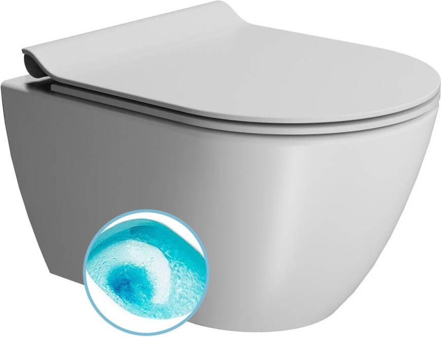 Sapho Wand Toilet Swirlflush Pura 36x50 cm Mat Wit