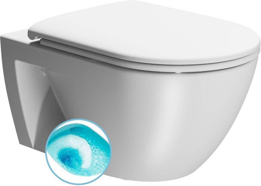 Sapho Wand Toilet Swirlflush Pura Eco 36x55 cm Mat Wit