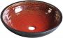 Sapho Atilla keramiek waskom diameter 42.5 cm bordeaux rood - Thumbnail 1