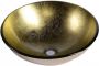 Sapho Shay glas wastafel diameter 42 cm goud - Thumbnail 1