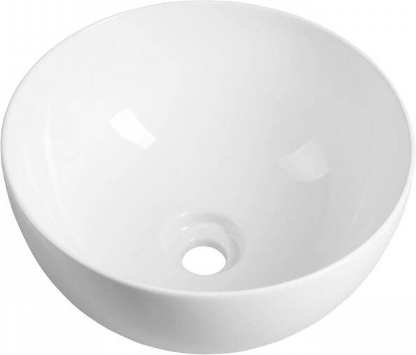 Sapho Waskom Etela Rond 40x20 cm Keramiek Wit (incl aftapplug)