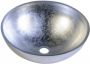 Sapho Waskom Murano Argento Rond 40x14 cm Glas Metallic Zilver - Thumbnail 1