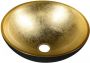 Sapho Murano Bicolor glas waskom diameter 40 cm zwart goud - Thumbnail 1