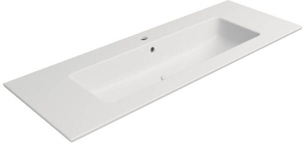 Sapho Wastafel Keramiek Pura 122x46 cm Mat Wit