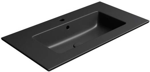 Sapho Wastafel Keramiek Pura 82x46 cm Mat Zwart
