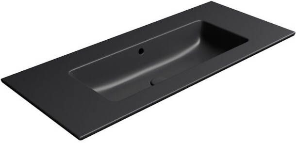 Sapho Wastafel Zonder Kraan Gat Keramiek Pura 102x46 cm Mat Zwart