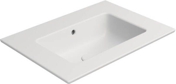 Sapho Wastafel Zonder Kraan Gat Keramiek Pura 62x46 cm Mat Wit