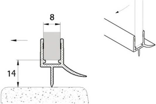 Sealskin Afdichtprofiel I Am Voor Draaideur En Pendeldeur 6-8 mm Transparant