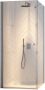 Sealskin Hooked draaideur met zijwand 200 x 100 x 100 cm met 6 mm helder veiligheidsglas met antikalk coating zilver hoogglans - Thumbnail 1