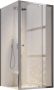 Sealskin Hooked draaideur met grote verstelbaarheid met zijwand 100x100x200 cm 6 mm helder veiligheidsglas met antikalklaag zilver hoogglans - Thumbnail 1