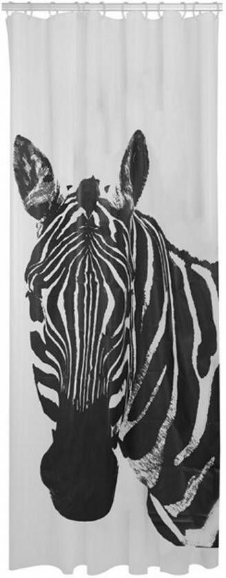 Sealskin Douchegordijn Zebra 180x200 cm PEVA Zwart Wit