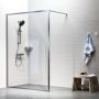 Sealskin Contour inloop douche type A3 98 cm breed 200 cm hoog RVS 6 mm helder veiligheidsglas CCDA30986325100 - Thumbnail 1