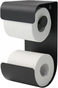 Sealskin Brix metalen toiletrolhouder 12.5x11.6x25.5 cm zwart