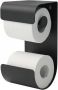 Sealskin Brix metalen toiletrolhouder 12.5x11.6x25.5 cm zwart - Thumbnail 1