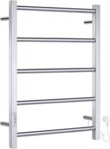 Smedbo Dry Elektrische handdoekradiator 68.9x50cm 55Watt compact rvs FK705