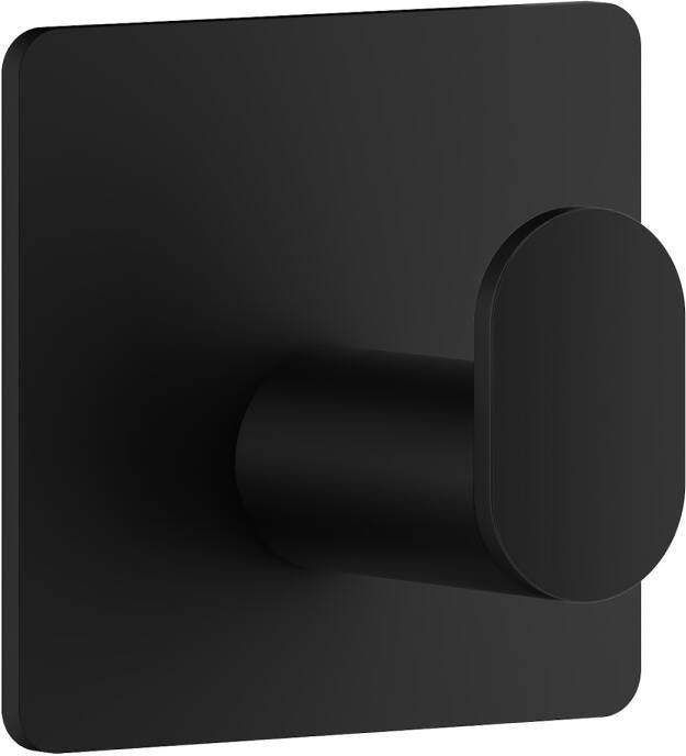 Smedbo Beslagboden Cube Handdoekhouder 4.8x4.8x3cm zelfklevend RVS Mat Zwart BB455