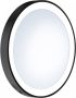 Smedbo Outline lite Make Up spiegel met zuignappen en led verlichting 7x vergrotend 12cm Zwart - Thumbnail 1
