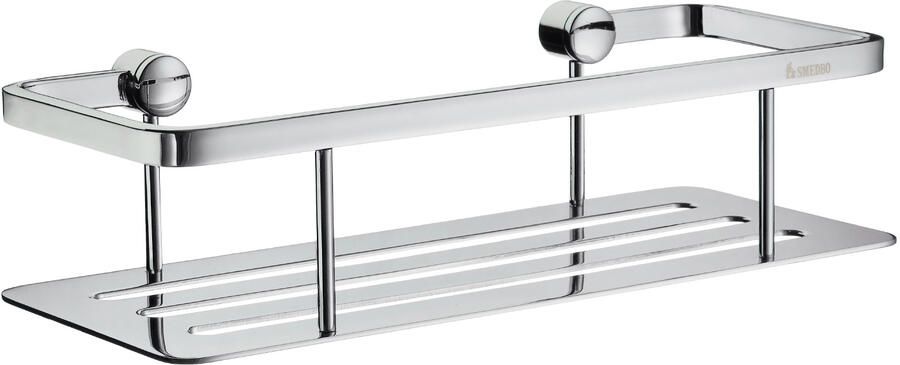 Smedbo Air douchemand 25x6x9.5cm zelfklevend boren Massief messing Chroom AK374