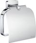 Smedbo Ice Toiletrolhouder 11.8x14x4cm zelfklevend boren Massief messing Chroom OK3414 - Thumbnail 1