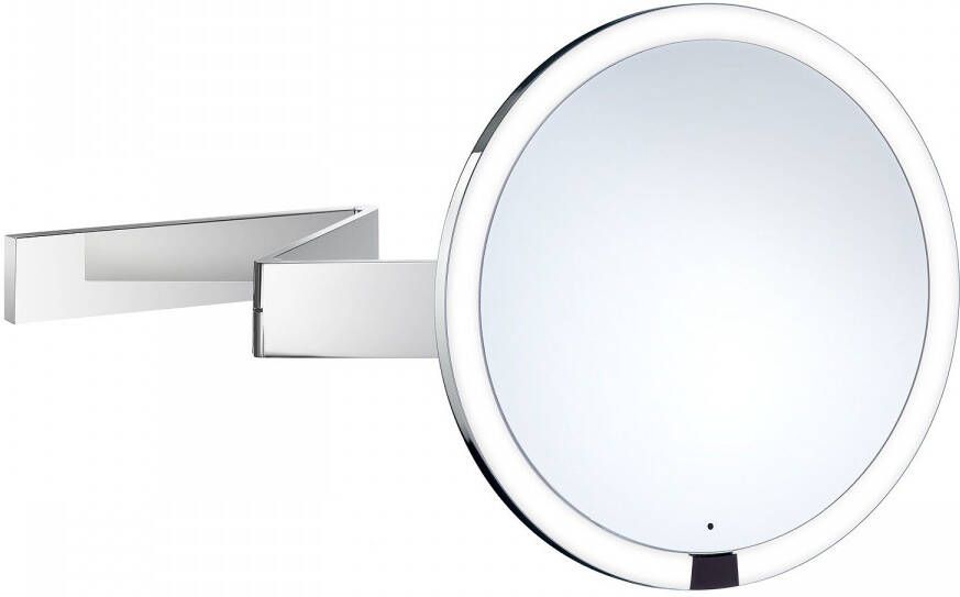 Smedbo Uitschuifbare Scheer Make-up Spiegel Rond LED Outline 20x38