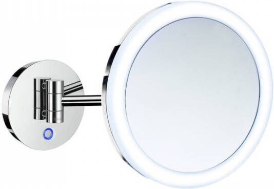 Smedbo Vergrotingsspiegel Outline Draaibaar met LED PMMA Dual Light Warm-Koel Hardwiring Chroom