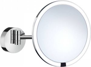 Smedbo Outline make-up spiegel scheerspiegel 21.5cm draaibaar met verlichting chroom FK487H
