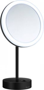 Smedbo Vergrotingsspiegel Outline Vrijstaand met LED PmmA Dual Light Zwart